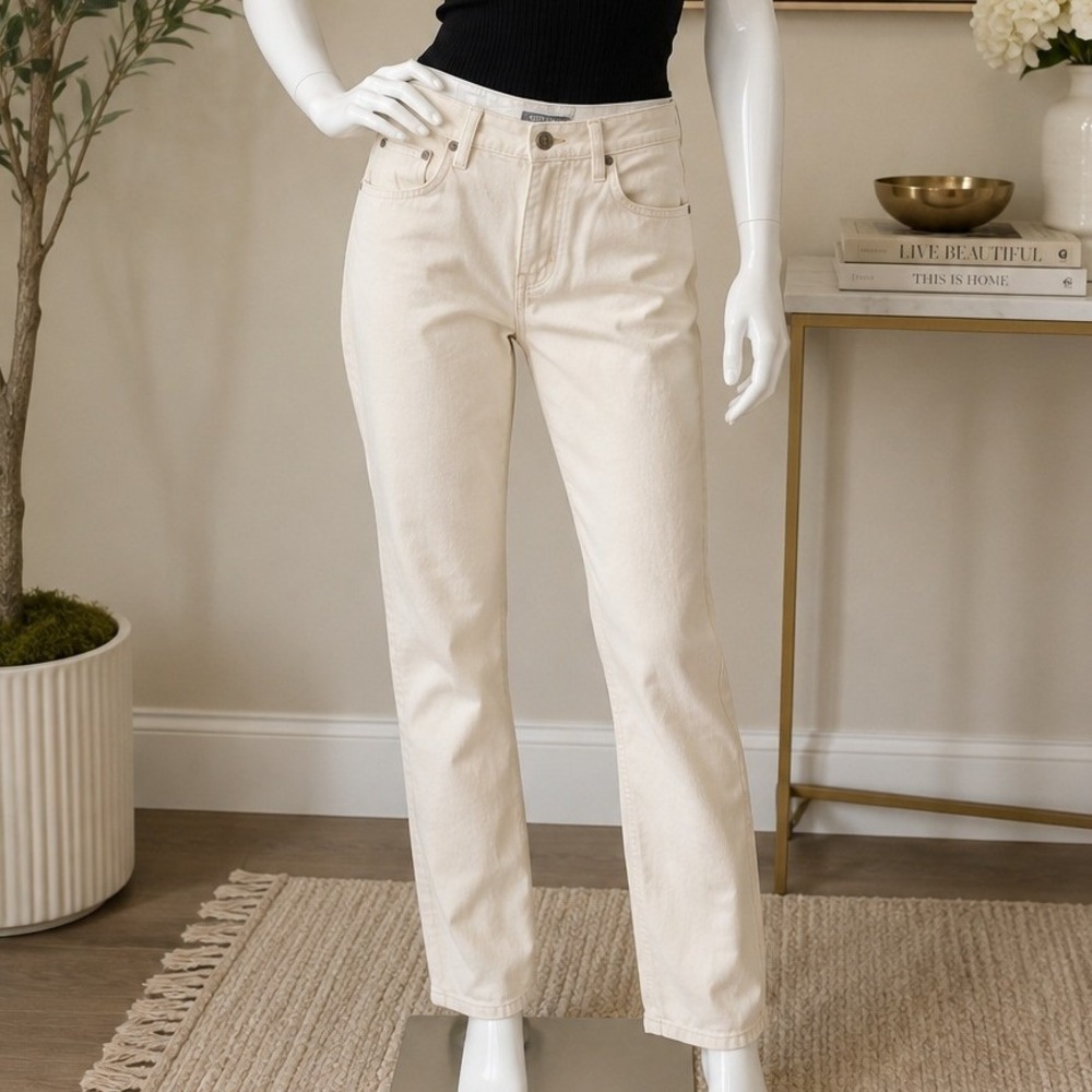 Lauren Ralph Lauren Womens Jeans Off-White Cream Straight Leg Denim 8P